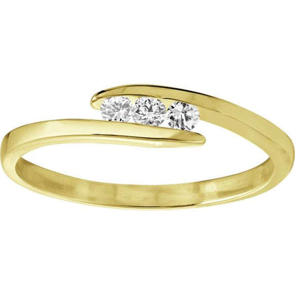 3 DIAMONDS 14KT FASHION RING - Picture 1 of 1